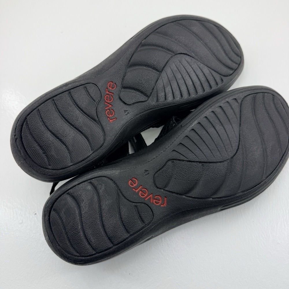 Revere Emerald Miami Women's US Size 10 Black Leather Arch Support Strap Sandals - Picture 8 of 10